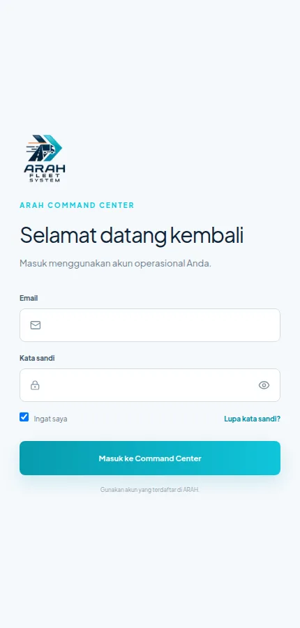 ARAH Fleet mobile-sized public page preview