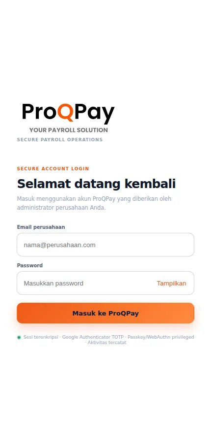 ProQPay Lite mobile-sized public page preview