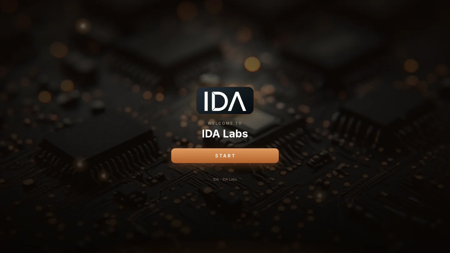 IDA Gen3 public landing or login screenshot; not verified application functionality